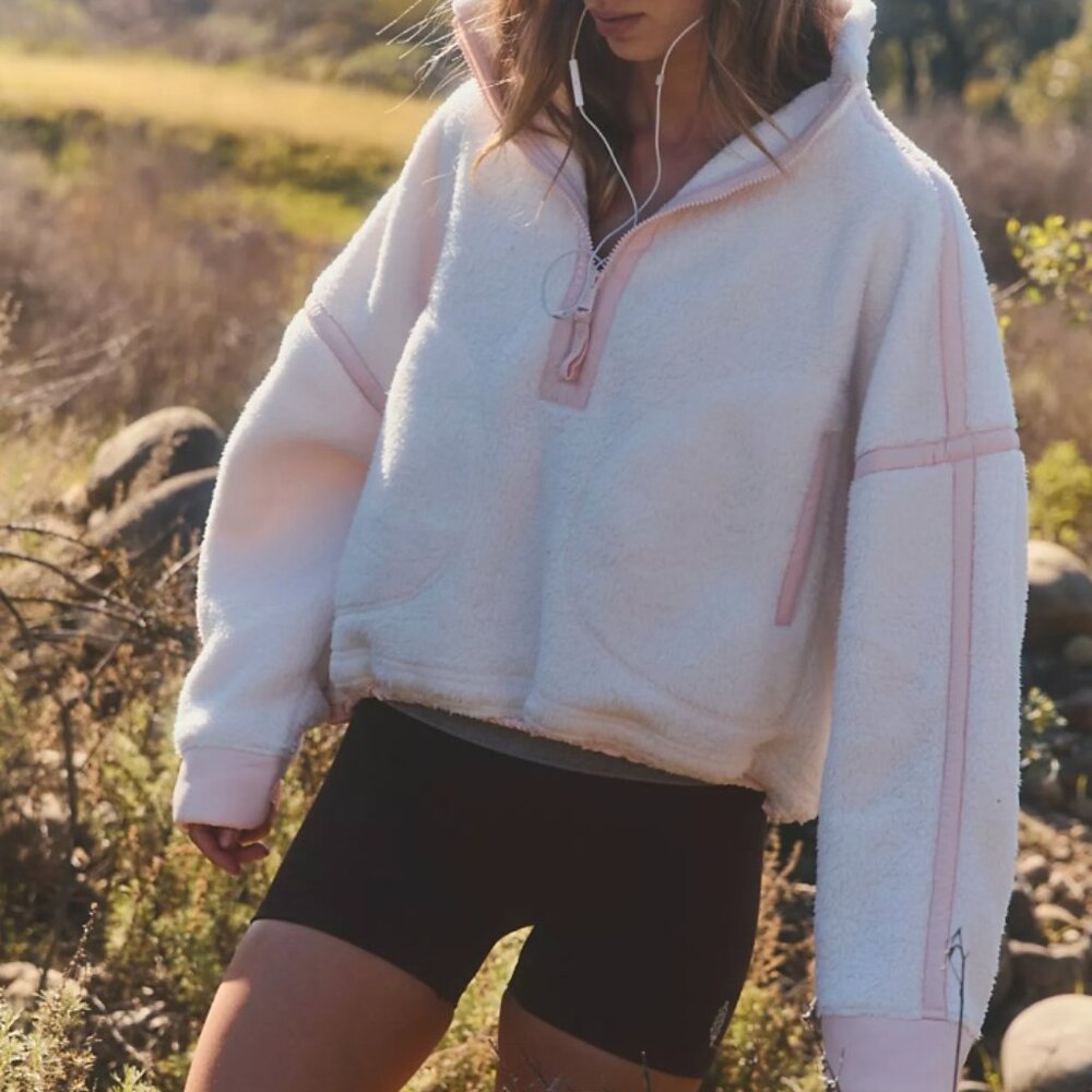 Free People Mountain High Half Zip, Ballet Sipper XS